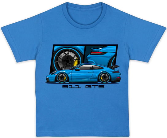 T-SHIRT KOSZULKA DZIECIĘCA BAWEŁNIANA AUTA PORSCHE R-129 134 A586 DonWitold