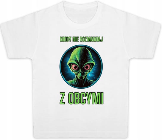 T-SHIRT KOSZULKA DZIECIĘCA BAWEŁNIANA NASA UFO OBCY ŚMIESZNA R-110 122 A382 DonWitold