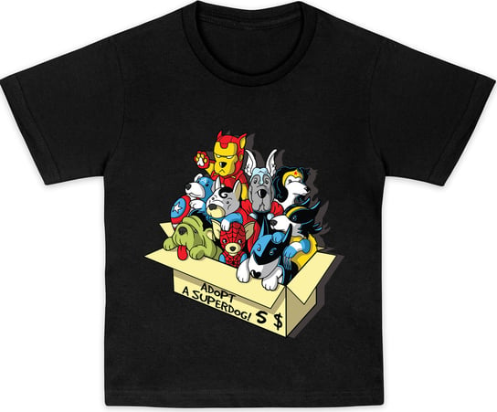 T-SHIRT KOSZULKA DZIECIĘCA BAWEŁNIANA PSY MARVEL BOHATER R-122 128 A652 DonWitold