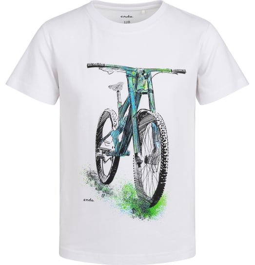 T-shirt Koszulka dziecięca chłopięca 104 Bawełna MTB Bmx Rower Biały Endo Endo