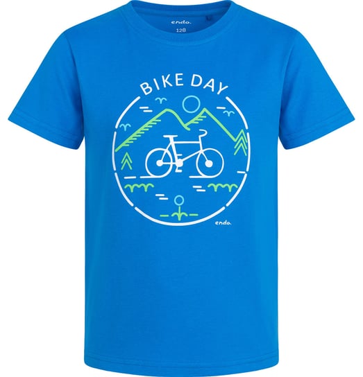 T-shirt Koszulka dziecięca chłopięca 104 Bawełna MTB Rower niebieski Endo Endo