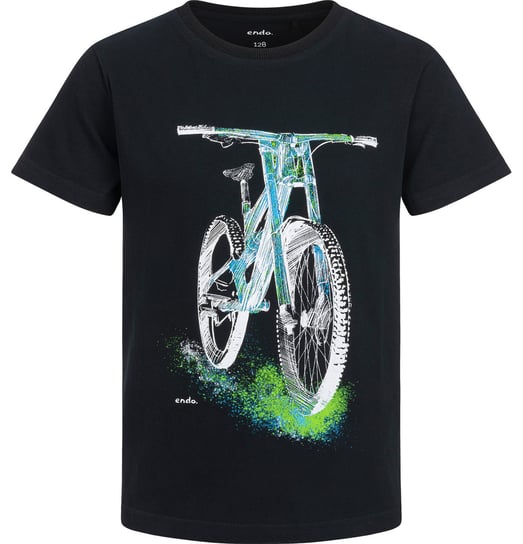 T-shirt Koszulka dziecięca chłopięca 110 Bawełna MTB Bmx Rower Czarny Endo Endo