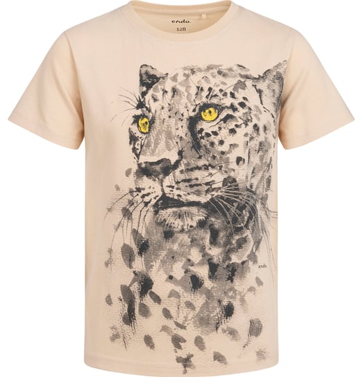 T-shirt Koszulka dziecięca chłopięca 110 Bawełna Pantera brzoskwinia Endo Endo