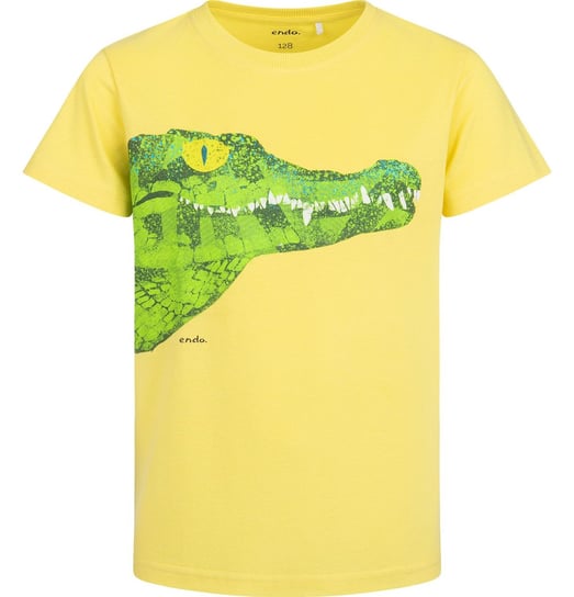 T-shirt Koszulka dziecięca chłopięca Bawełna 146 żółty Krokodyl  Endo Endo