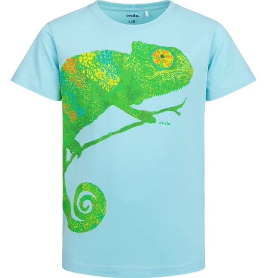 T-shirt Koszulka dziecięca chłopięca Bawełna 152 niebieski Kameleon Endo Endo