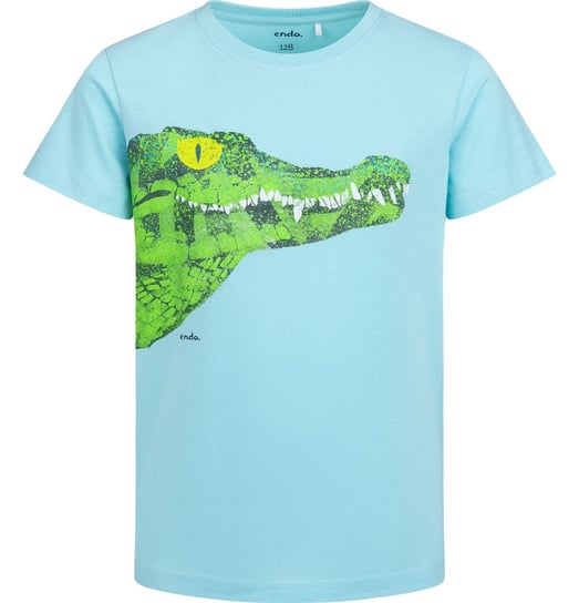 T-shirt Koszulka dziecięca chłopięca Bawełna 164 Niebieski Krokodyl  Endo Endo