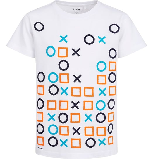 T-shirt Koszulka dziecięca chłopięca Bawełna biały 134 Retro Tetris  Endo Endo