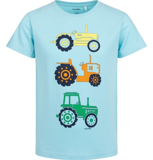 T-shirt Koszulka dziecięca chłopięca Bawełna niebieski 110 traktory   Endo Endo