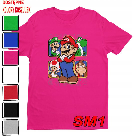 T-Shirt Koszulka Dziecięca Super Mario Bros Bajki Gry Luigi -M 134-140 Inna marka