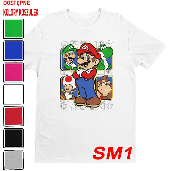 T-Shirt Koszulka Dziecięca Super Mario Bros Bajki Gry Luigi -Xxxs 86-98 Inna marka