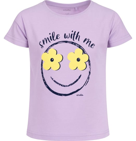 T-shirt Koszulka dziewczęca dziecięca Bawełna 134 różowy Keep Smile Endo Endo