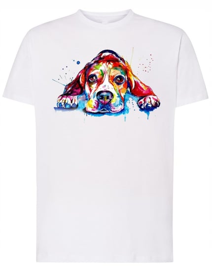 T-Shirt koszulka fajny nadruk Beagle r.4XL Inna marka