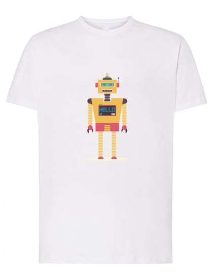 T-Shirt koszulka fajny nadruk robot Hello r.3XL Inna marka