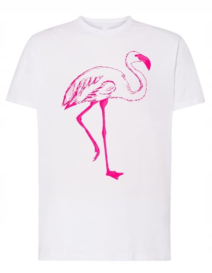 T-Shirt koszulka fajny nadruk różowy Flaming r.L Inna marka