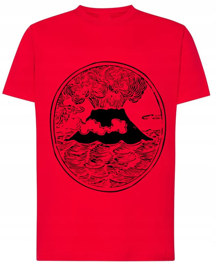 T-Shirt koszulka fajny nadruk Wulkan r.XXL Inna marka