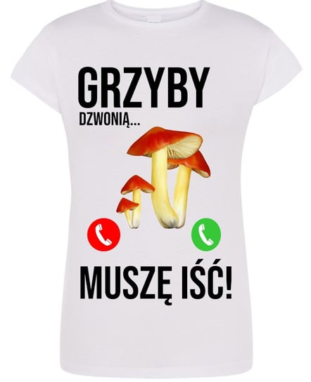 T-Shirt Koszulka Grzyby dzwonią muszę iść M Inna marka