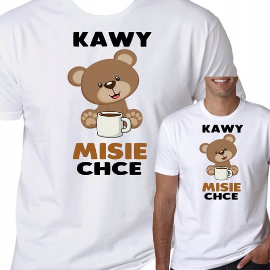 T-Shirt KOSZULKA KAWY MISIE CHCĘ ŚMIESZNE L 1023 Inna marka