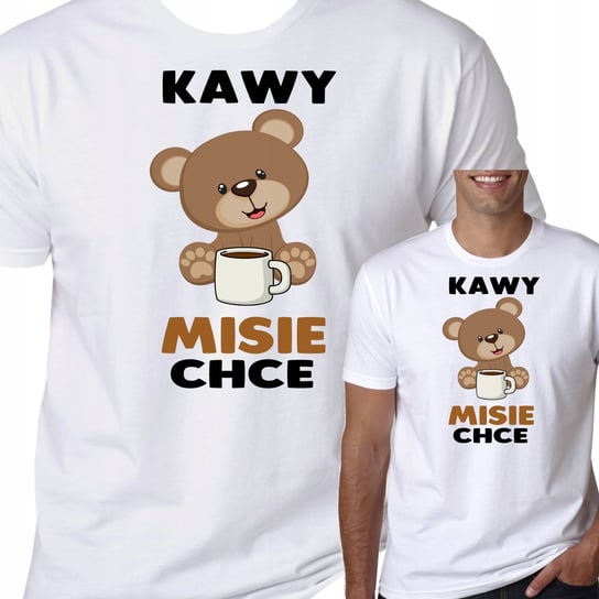 T-Shirt Koszulka Kawy Misie Chcę Śmieszne S 1023 Inna marka