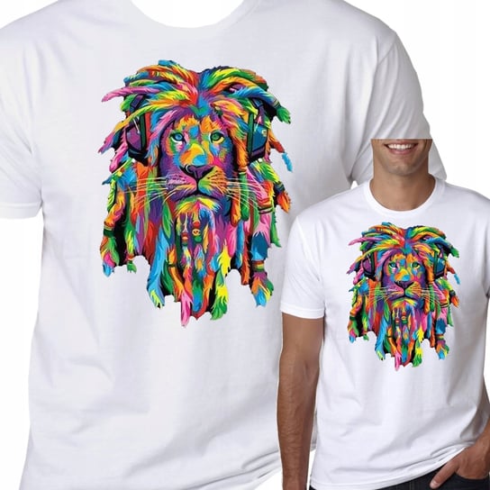 T-Shirt Koszulka Marihuana Lew Rasta Ganja L 0376 Inna marka