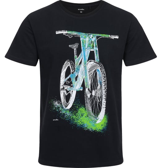 T-shirt Koszulka męska bawełna Czarny L MTB rower bawełniana enduro Endo Endo