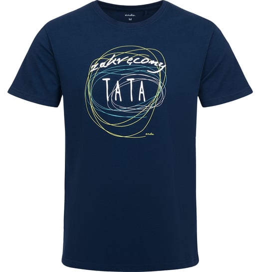T-shirt Koszulka męska bawełna Granatowy XL Zakręcony Tata  Endo Endo