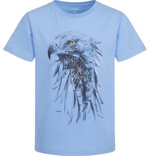 T-shirt Koszulka męska  bawełniana niebieski L Orzeł  z nadrukiem Endo Endo
