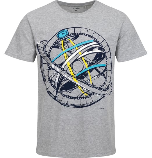 T-shirt koszulka męski Szary  bawełniana M sfera armilarna Astronomia  Endo Endo