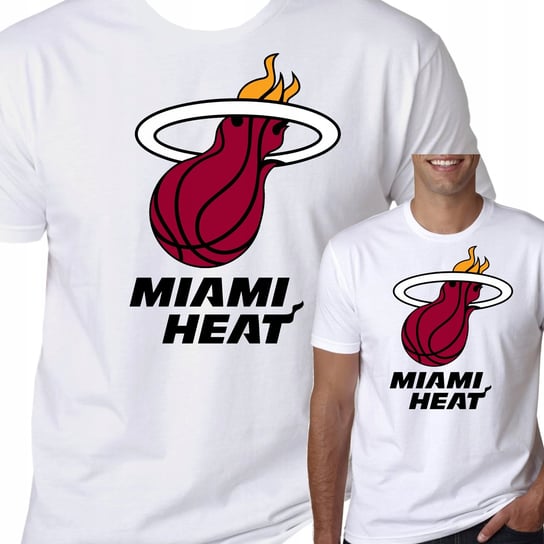 T-Shirt KOSZULKA MIAMI HEAT NBA PREZENT M 0478 Inna marka