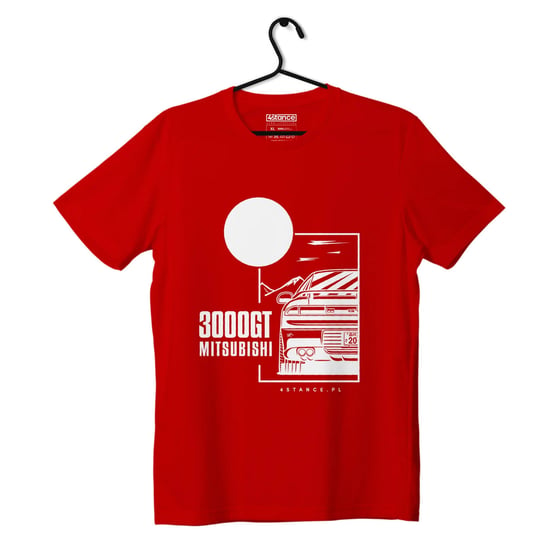 T-shirt koszulka Mitsubishi 3000GT czerwona-XL ProducentTymczasowy
