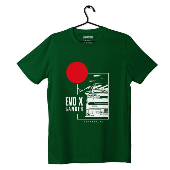 T-shirt koszulka Mitsubishi Lancer Evo X zielona-M ProducentTymczasowy