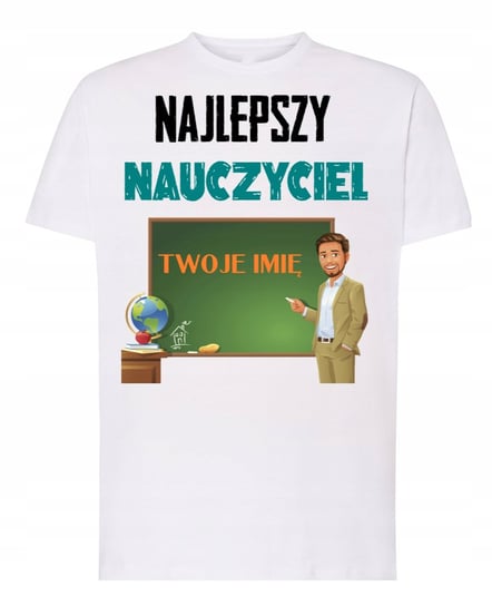 T-Shirt Koszulka Najlepszy Nauczyciel Imię S Inna marka