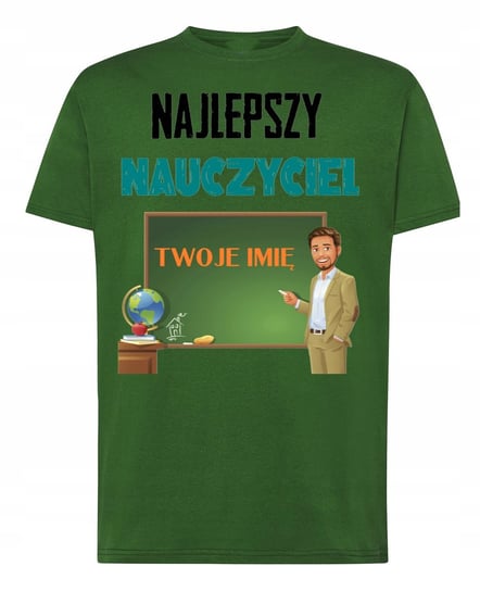 T-Shirt Koszulka Najlepszy Nauczyciel Imię XS Inna marka