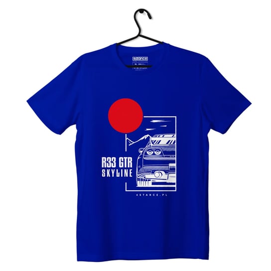 T-shirt koszulka Nissan Skyline 33 GTR niebieska-3XL ProducentTymczasowy