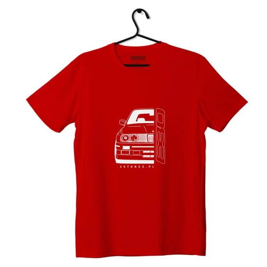 T-shirt koszulka przód BMW E30 czerwona-XXL ProducentTymczasowy