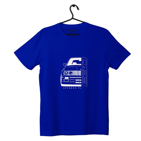 T-shirt koszulka przód BMW E30 niebieska-3XL ProducentTymczasowy