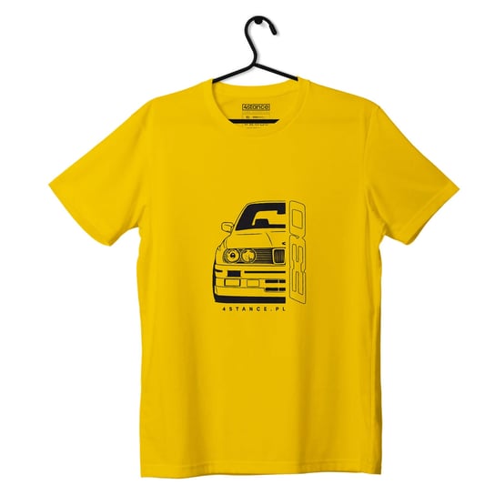 T-shirt koszulka przód BMW E30 żółta-S ProducentTymczasowy