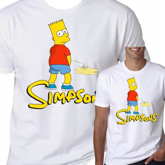 T-Shirt KOSZULKA SIMPSONS BART PREZENT L 0581 Inna marka