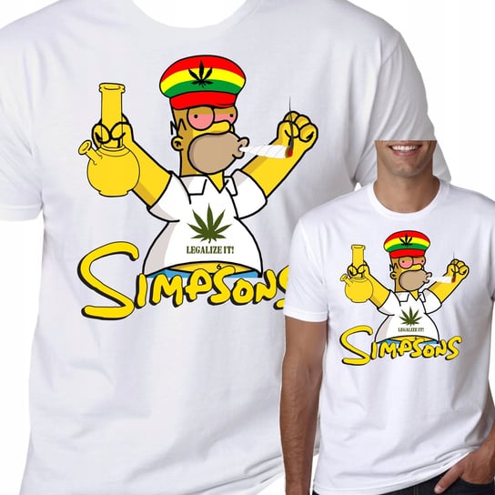 T-Shirt KOSZULKA SIMPSONS GANJA HOMER L 0593 Inna marka