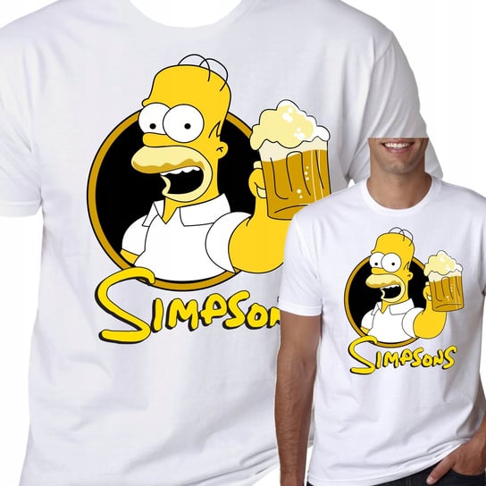 T-Shirt KOSZULKA SIMPSONS HOMER PIWO BEER L 0580 Inna marka