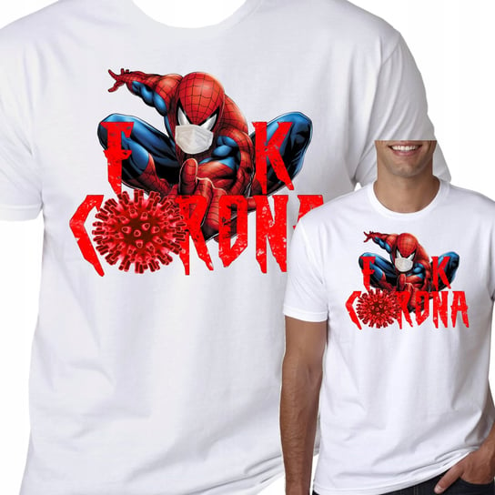 T-Shirt KOSZULKA SPIDERMAN COVID CORONA L 0605 Inna marka