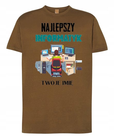 T-Shirt KoszulkaNajlepszy Informatyk Imię S Inna marka