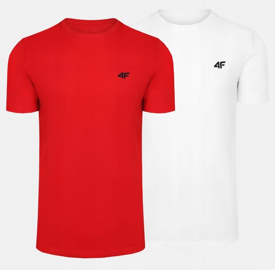 T-SHIRT MĘSKI 4F KOSZULKA BAWEŁNIANA SPORTOWA BASIC ZESTAW 2SZT KOMPLET 4F