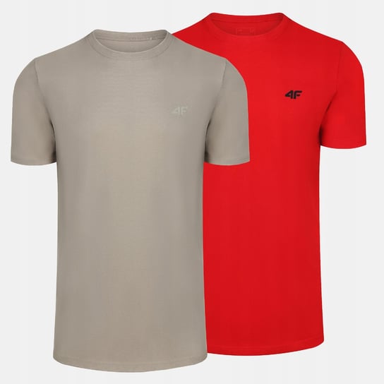 T-SHIRT MĘSKI 4F KOSZULKA BAWEŁNIANA SPORTOWA BASIC ZESTAW 2SZT KOMPLET 4F