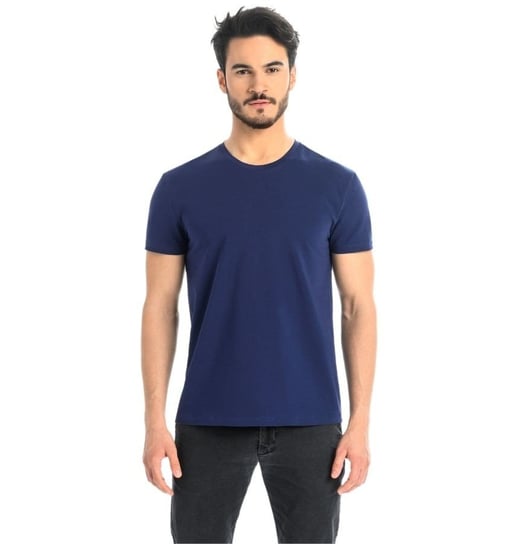 T-shirt męski bawełniany Luca niebieski, Teyli Teyli