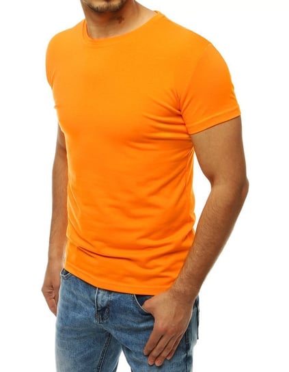 T-shirt męski bez nadruku jasnopomarańczowy Dstreet RX4190-XXL Inna marka