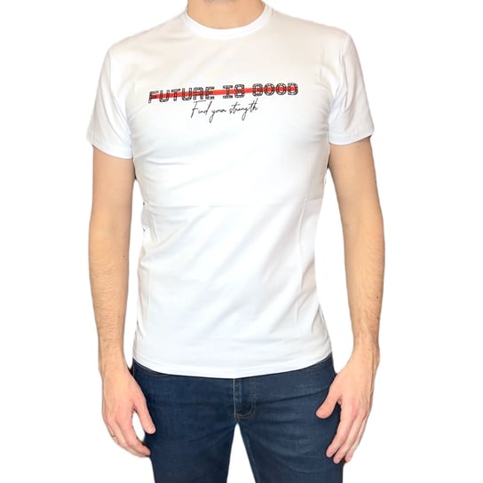 T-shirt męski biały Future is good XXL ENEMI