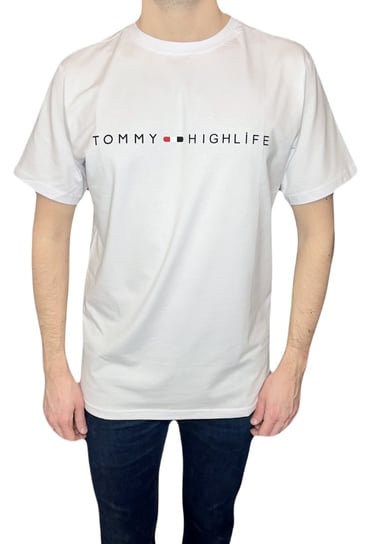 T-shirt męski biały gładki okrągły dekolt XXL ENEMI