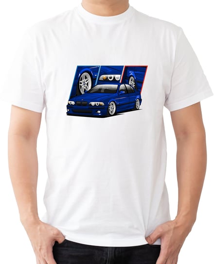 T-SHIRT MĘSKI BMW M5 E39 PREZENT MOTORYZACYJNA KOSZULKA BIAŁA R-M A584 DonWitold