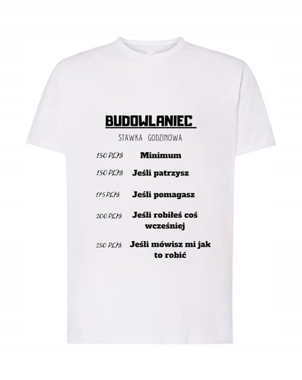 T-SHIRT MĘSKI BUDOWLANIEC STAWKA GODZINOWA Rozm.XS Inna marka