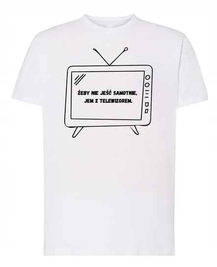 T-Shirt męski Cytat Jem z Telewizorem M Inna marka